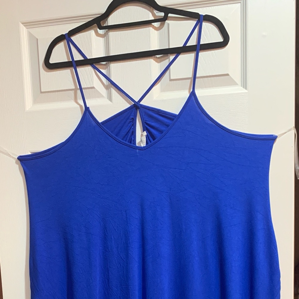 Be Stage Blue Maxi Dress 2XL EUC